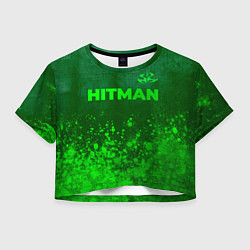 Женский топ Hitman - green gradient посередине