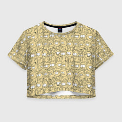 Женский топ Дудл человечки носатые - паттерн