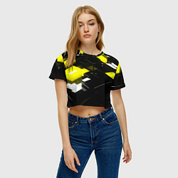 Футболка 3D укороченная женская Абстракция обман зрения, цвет: 3D-принт — фото 2