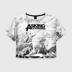 Женский топ Asking Alexandria white graphite