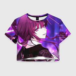 Футболка 3D укороченная женская Honkai Star Rail Kafka violet light, цвет: 3D-принт