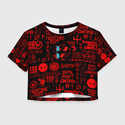 Женский топ Twenty one pilots pattern rock steel