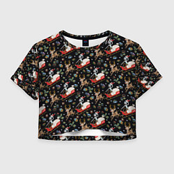 Женский топ Рик и Морти сани с оленем - Christmas