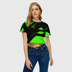 Футболка 3D укороченная женская Razer geometry game, цвет: 3D-принт — фото 2