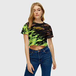 Футболка 3D укороченная женская Horizon: Zero Dawn краски, цвет: 3D-принт — фото 2