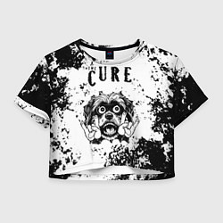 Футболка 3D укороченная женская The Cure - рок пес, цвет: 3D-принт