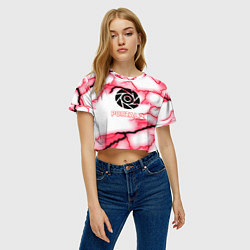 Футболка 3D укороченная женская Portal storm, цвет: 3D-принт — фото 2