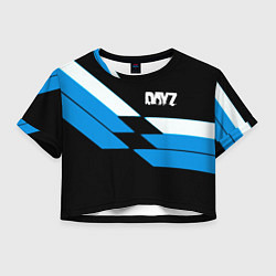 Футболка 3D укороченная женская Dayz geometry steel, цвет: 3D-принт