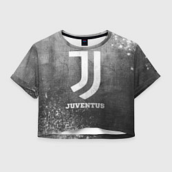 Футболка 3D укороченная женская Juventus - grey gradient, цвет: 3D-принт