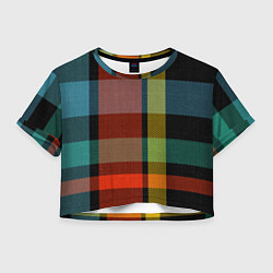 Футболка 3D укороченная женская Вечер у камина, цвет: 3D-принт