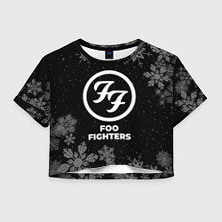 Футболка 3D укороченная женская Снежный Foo Fighters, цвет: 3D-принт