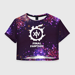 Футболка 3D укороченная женская Праздничный Final Fantasy, цвет: 3D-принт
