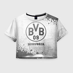 Футболка 3D укороченная женская Borussia - white gradient, цвет: 3D-принт