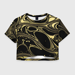 Женский топ Разводы в виде кругов и линий - текстура