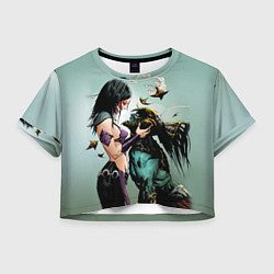 Футболка 3D укороченная женская Mileena & Kotal Kahn - Mortal Kombat, цвет: 3D-принт