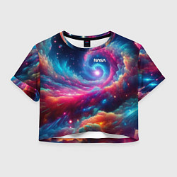 Женский топ Неоновая галактическая спираль - нейроарт