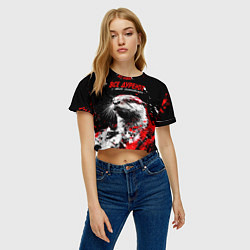 Футболка 3D укороченная женская Все дуреют с этой симпотяги, цвет: 3D-принт — фото 2