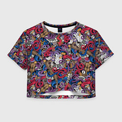 Женский топ Музыкальный коллаж