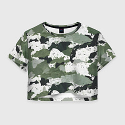 Женский топ Зеленый фактурный камуфляж