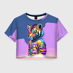 Женский топ Cool tiger cub - pop art