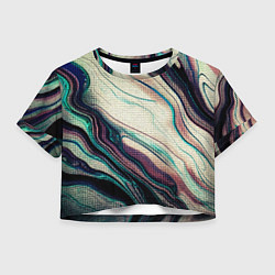 Женский топ Абстракция тёмные краски с текстурой