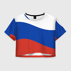 Женский топ Флаг России волной
