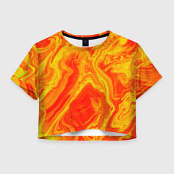 Женский топ Огненный жёлто-красный