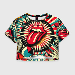 Женский топ Logo of the Rolling Stones - pop art