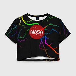 Женский топ НАСА молнии градиент