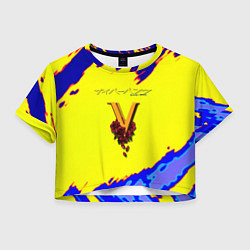 Женский топ Cyberpunk краски неоновые