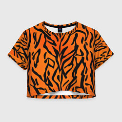 Женский топ Тигровый огненный паттерн