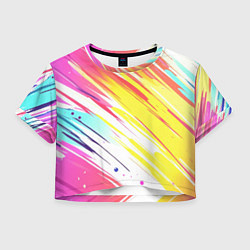 Женский топ Брызги краски на белом фоне