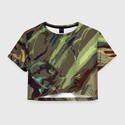 Женский топ Абстракция тон хаки