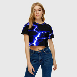 Футболка 3D укороченная женская The rift, цвет: 3D-принт — фото 2