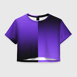 Женский топ Чёрно-сиреневый градиент пополам