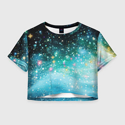 Женский топ Бирюзовые блестки фон