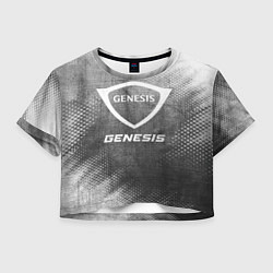 Футболка 3D укороченная женская Genesis - grey gradient, цвет: 3D-принт