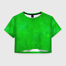 Футболка 3D укороченная женская Свет зелёного фонаря, цвет: 3D-принт