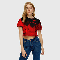 Футболка 3D укороченная женская The Last Of Us - red gradient посередине, цвет: 3D-принт — фото 2