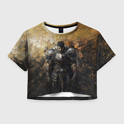 Футболка 3D укороченная женская Воин Гатц в броне, цвет: 3D-принт