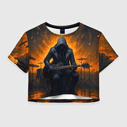 Женский топ Гитарист играющий в пламени