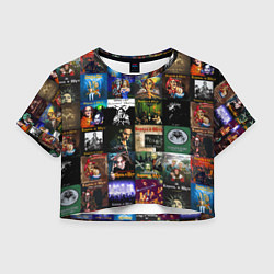 Футболка 3D укороченная женская Король и Шут - обложки альбомов и песен, цвет: 3D-принт