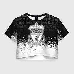 Женский топ Liverpool японские символы краски