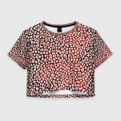 Женский топ Тёмный красный с белыми пятнышками