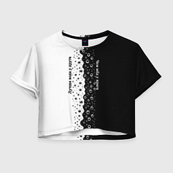 Женский топ Лучше вода у друга черно-белый узор