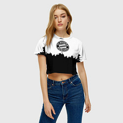 Футболка 3D укороченная женская Bayern Mnchen пиксели, цвет: 3D-принт — фото 2