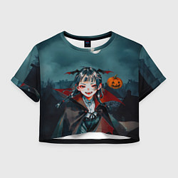 Футболка 3D укороченная женская Вампирша МаоМао - Монолог Фармацевта аниме Хэллоуи, цвет: 3D-принт