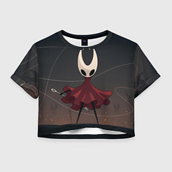 Футболка 3D укороченная женская Hollow Knight - Silksong, цвет: 3D-принт