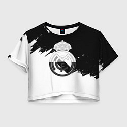 Женский топ Реал Мадрид краски белые штрихи