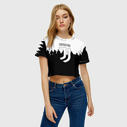 Футболка 3D укороченная женская Ювентус команды, цвет: 3D-принт — фото 2